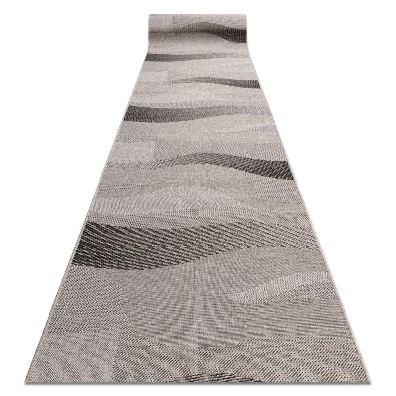 Image of RugsX Sizal Floorlux Runner in Silver Size: 120cm x 140cm Silver Unisex 120cm x 140 cm