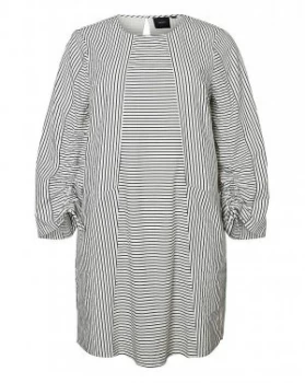 image of I.Scenery Stripe Cotton Dress