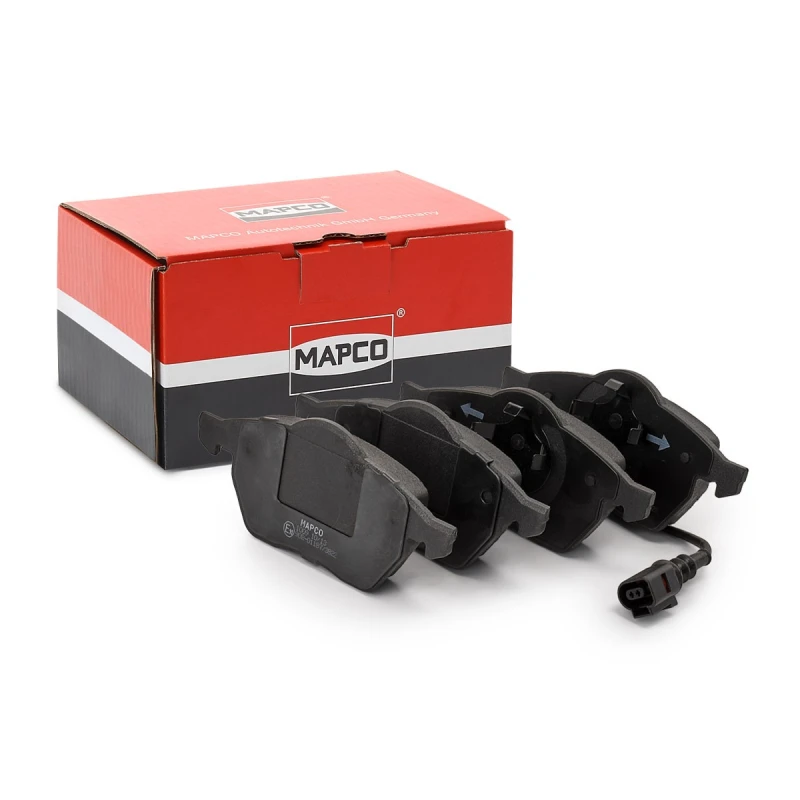 Image of MAPCO 6714 Brake pad set Front Axle, incl. wear warning contact, with anti-squeak plate Brake Pad Set,disc brake (402)