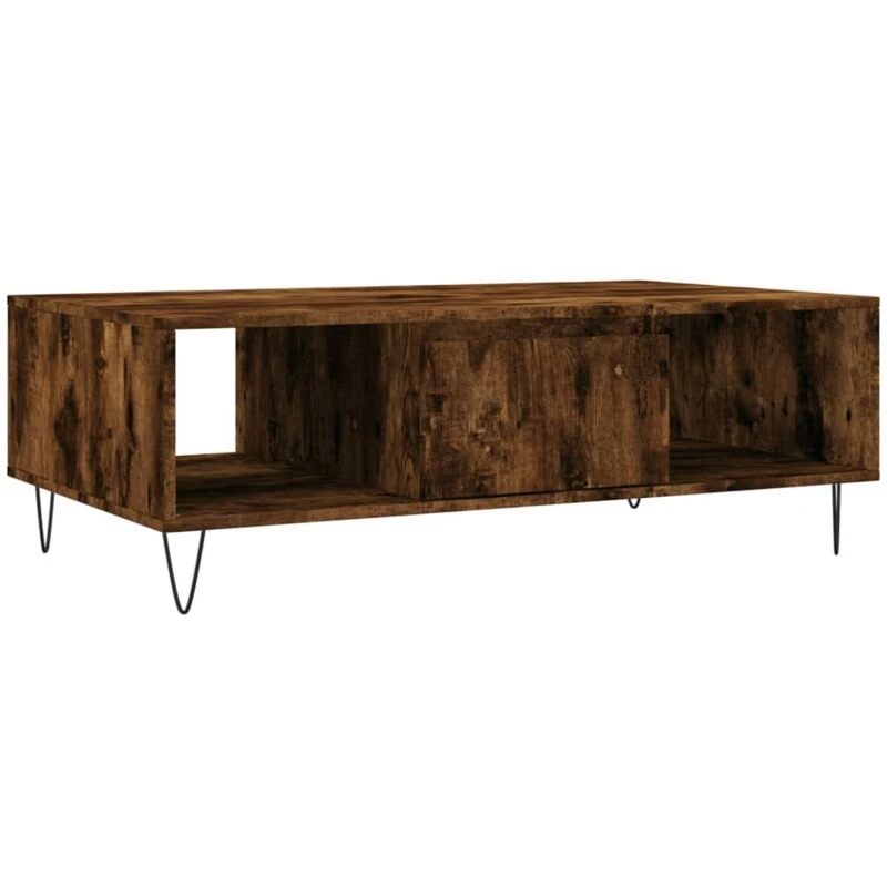 Image of VIDAXL Coffee Table Smoked Oak 104x60x35cm Engineered Wood Vidaxl 827089