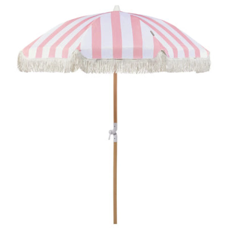 Image of Beliani Patio Parasol 150 Cm Mondello Pink