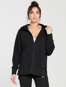 image of Nike Training Full Zip Hoodie Black Size L Women