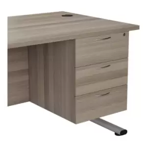 Image of Fixed Pedestal 3 Drawers Grey Oak