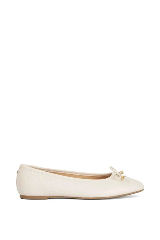 Image of Dune London Womens 'Hampers' Ballet Pumps in Ecru Size: 4 Ecru Female 4