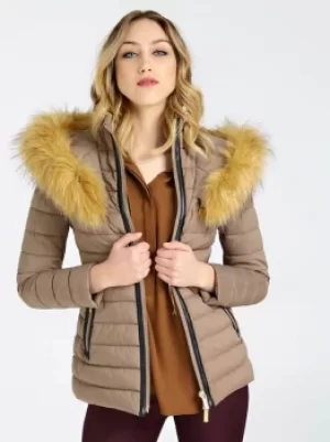 image of Guess Padded Faux Fur Insert Jacket Marciano