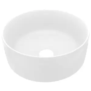 Image of VidaXL Luxury Ceramic Round Wash Basin - Matt White