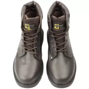 Image of Grafters Mens Apprentice 6 Eye Safety Toe Cap Boots (10 UK) (Brown) - Brown