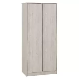 image of Seconique - Malvern 2 Door Wardrobe in Urban Snow Beige Finish Recessed Handles