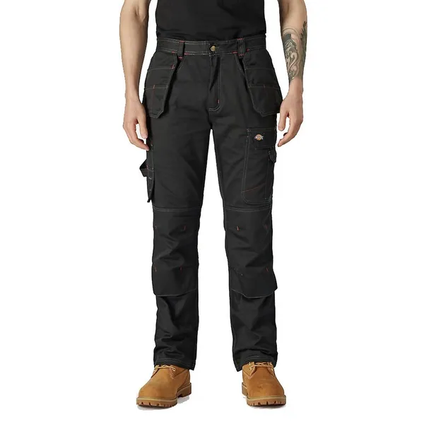 Image of Dickies Mens Redhawk Pro Multi Pocket Work Trousers 34R - Waist 34', Inside Leg 32' Black DIC017-BLK-34R