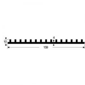 Image of Fin heat sink 2.5 CW L x W x H 159 x 100 x 10 mm Fischer Ele
