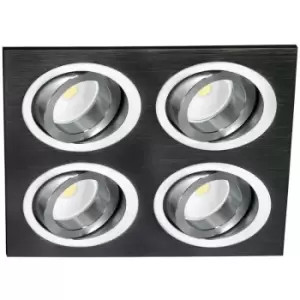 image of Cristal Record Lighting - Cristal Helium Quad Recessed Downlight Light Black