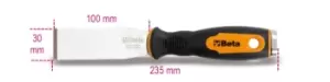 Image of Beta Tools 1479RB/1 Straight Putty Blade Scraper 014790315