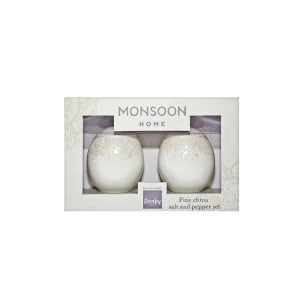 Denby Monsoon Lucille Gold Salt and Pepper Pots