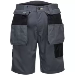 Image of Portwest PW345ZBR33 - sz 33 PW3 Holster Work Shorts - Zoom Grey/Black - Zoom Grey/Black