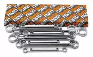Image of Beta Tools 95/S8 8pc Assorted Double End Flat Bi-Hex Ring Spanner Set 000950177