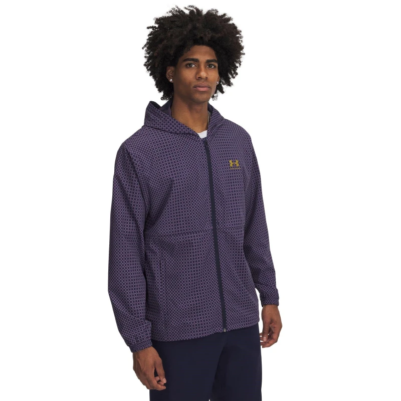 Image of Under Armour Mens Wind-Resistant Water-Repellent Windbreaker Blue male S