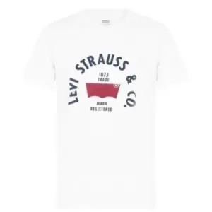 Image of Levis Varsity Circle T Shirt - White