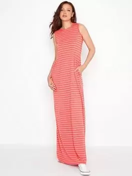 image of Long Tall Sally Pink Stripe Maxi Dress, Pink, Size 10, Women