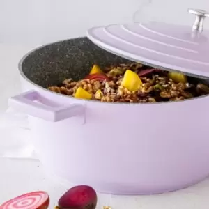 Image of MasterClass Cast Aluminium 28cm Casserole Dish, 5L Lavender