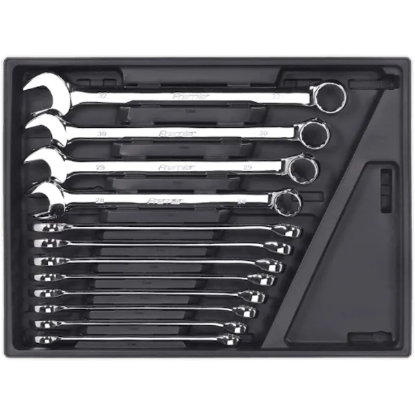 image of Sealey TBT37 Tool Tray Combination Spanner Set 12pc - Metric