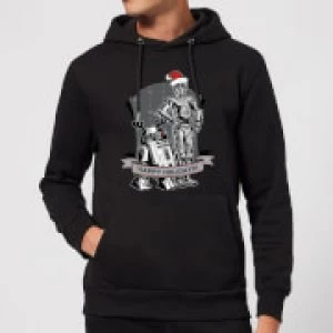 Image of Star Wars Happy Holidays Droids Christmas Hoodie - Black