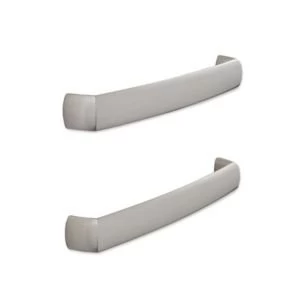 image of IT Kitchens Brushed Nickel effect Curved Cabinet handle Pack of 2