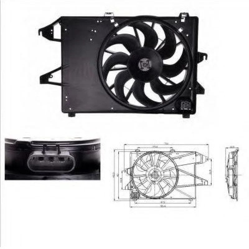 Image of NRF 47004 Cooling Fan D1: 385mm, with load resistor Fan,radiator (508)