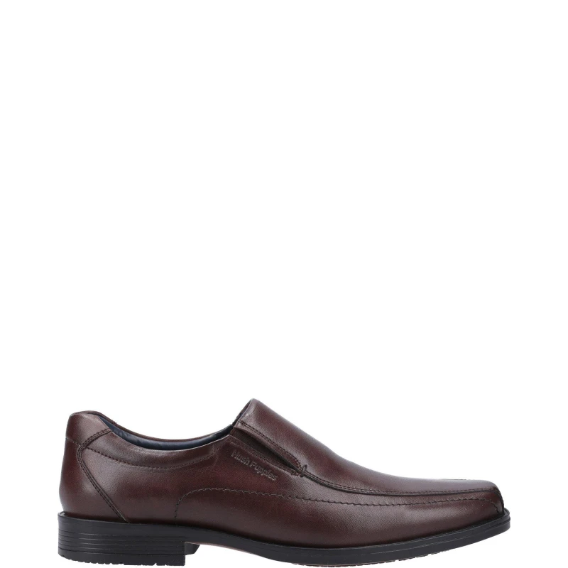 Image of Hush Puppies Mens Brody Leather Slip On Casual Formal Shoes - UK 6 Brown male GDE2750CHO6