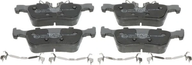 Image of MAPCO 106031HPS Brake pad set Rear Axle, excl. wear warning contact, with accessories Brake Pad Set,disc brake (402)