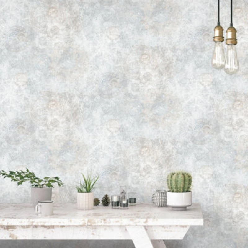 Image of Galerie Nostalgie Silver Grey Gears Smooth Wallpaper