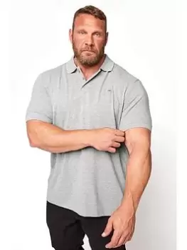 Image of BadRhino Essential Plain Polo Shirt - Grey, Size 2XL, Men