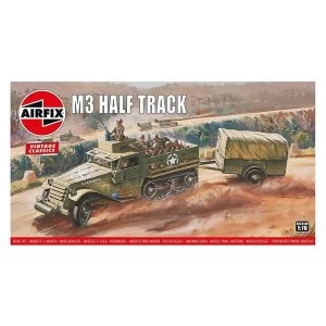 image of M3 Half-Track 1:76 Vintage Classic Military Air Fix Model Kit