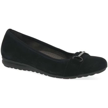 Image of Gabor Salma Womens Slip On Ballet Pumps womens Shoes (Pumps / Ballerinas) in Black