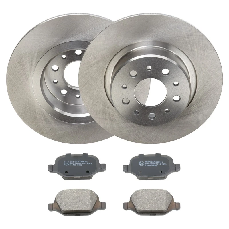 Image of RIDEX 3405B2167 Brake disc and pads set Rear Axle, Brake Disc Type: Solid, not prepared for wear warning indicator Brake Set,disc brakes (3405)