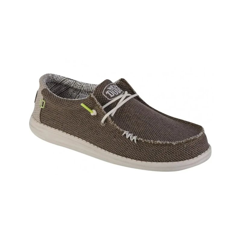 Image of HEYDUDE Wally Braided Fossil mens Slip-ons (Shoes) in Beige