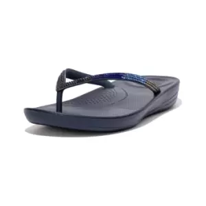 image of Fit Flop Womens iQushion Ombre Sparkle Flip Flops UK Size 5 (EU 38)