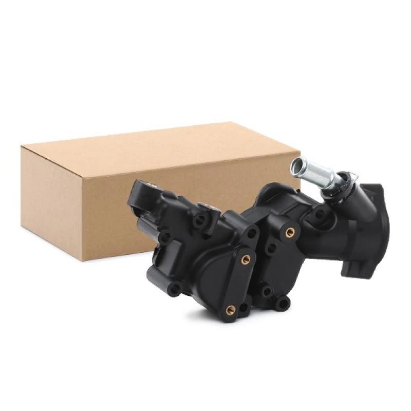 Image of MAXGEAR 18-0254 Thermostat Housing without gasket/seal, with sensor Aluminium Thermostat Housing (1792)