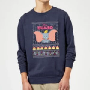 Image of Disney Classic Dumbo Christmas Sweatshirt - Navy - L