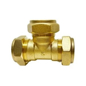 Image of Plumbsure Compression Equal Tee Dia22mm
