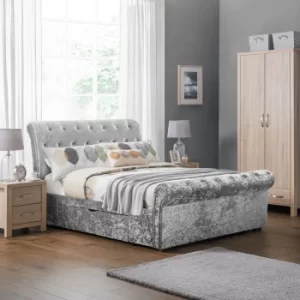 image of Verona Velvet Bed Frame Silver