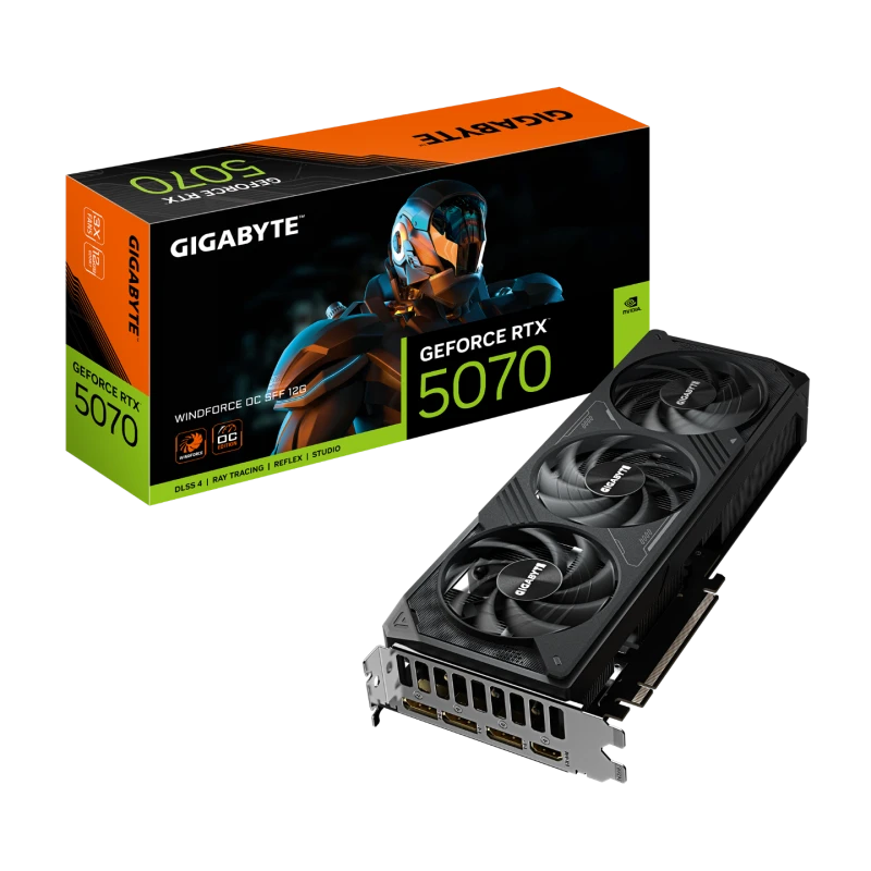 Image of Gigabyte GeForce RTX 5070 WINDFORCE OC SFF 12G GDDR7 Graphics Card - GV-N5070WF3OC-12GD