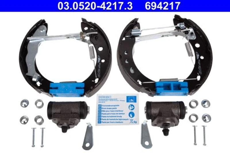 Image of ATE 03.0520-4217.3 Brake Set, drum brakes with accessories Brake Set,drum brakes (3859)