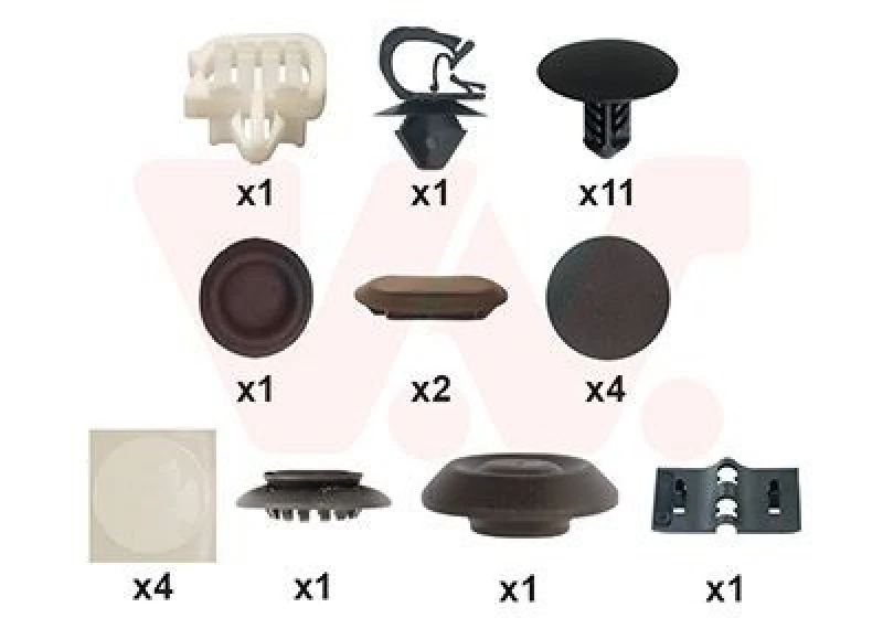 Image of VAN WEZEL Mounting Kit, bonnet VAN WEZEL 1518797