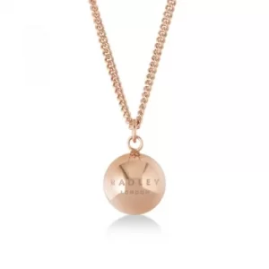 image of Ladies Radley Rose Gold Plated Sterling Silver Bliss Crescent Necklace