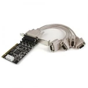 image of StarTech.com 4 Port RS232 PCI Serial Card Adapter with Power Output