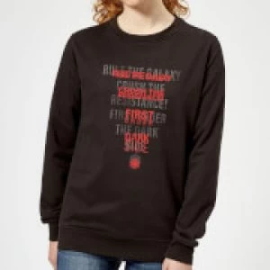 Image of Star Wars Dark Side Echo Black Womens Sweatshirt - Black