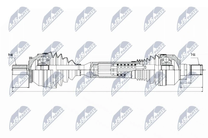Image of NTY Drive shaft NTY NPW-VV-061