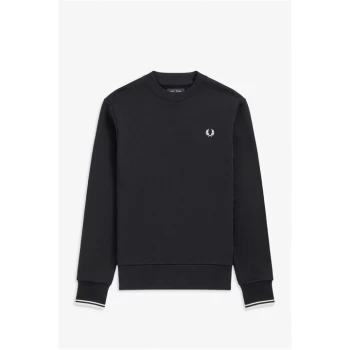 Image of Fred Perry Crew Neck Sweatshirt - Navy 248