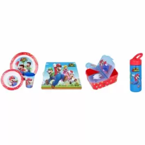 image of STOR Super Mario 4 Piece Dinner And Lunch Set