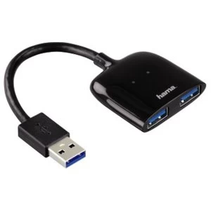 Image of Hama Mobil USB 3.0 Hub 1:2, black